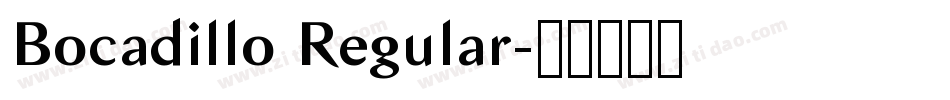 Bocadillo Regular字体转换